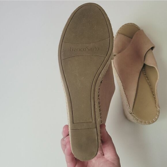 Franco Sarto Tiffany Crisscross Wedges in Blush Pink Size 9 - Picture 6 of 9